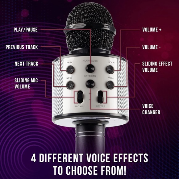 Wireless Karaoke Microphone - Bluetooth Karaoke
Microphone Speaker Singalong - Picture 2 of 11